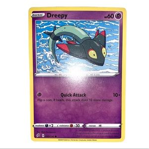Pokémon Play Card Dreepy Quick Attack 089/192 Common Basic Collector Game